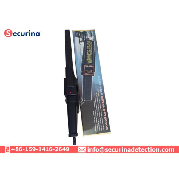 High Precision Wand Hand Held Metal Detector Security Check Black With Vibrator