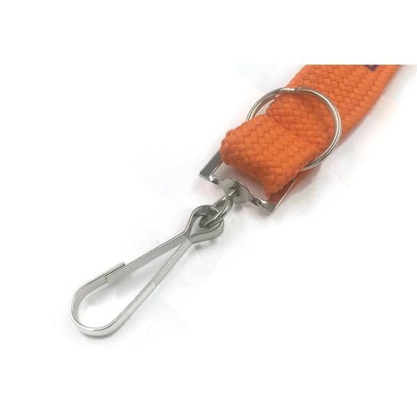 Polyester Plain Double Hook Lanyard With A Metal Clip And A Breakaway Clasp For Added Safety
