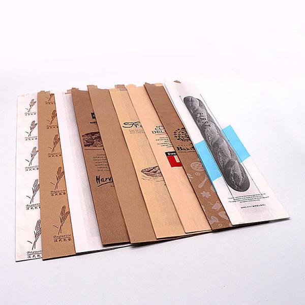 Greaseproof French Baguette Kraft paper Waxed Bakery Bags Bread Packaging Custom Printed