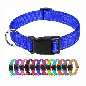 China Adjustable Safety Personalized Pet Collars Nylon Dog Collars With Buckle wholesale