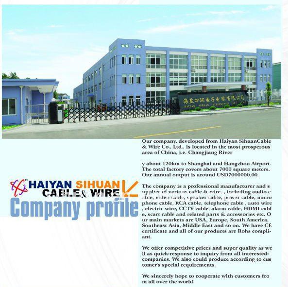 Auto RCA Audio Cable Y Adapter 0ft Shielded RCA Cables with PVC Insulation Material