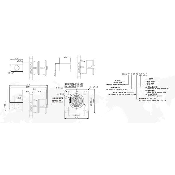 DC600V 125A Mobile Energy Storage Lithium Battery Connector Touch Proof