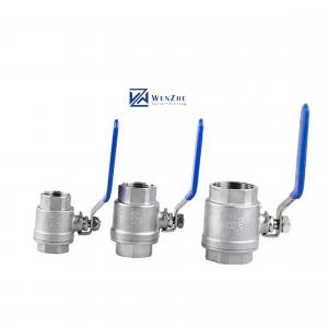 China Cylindrical Head Code 3/8 WZ CF8M Stainless Steel 2 PCS Ball Valve 3A DIN NPT BSPT BSPP on sale