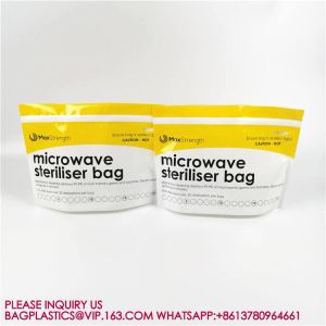 Slide Zipper Feeding Bottle Pouch Microwaveable Menstruation Cup Steam