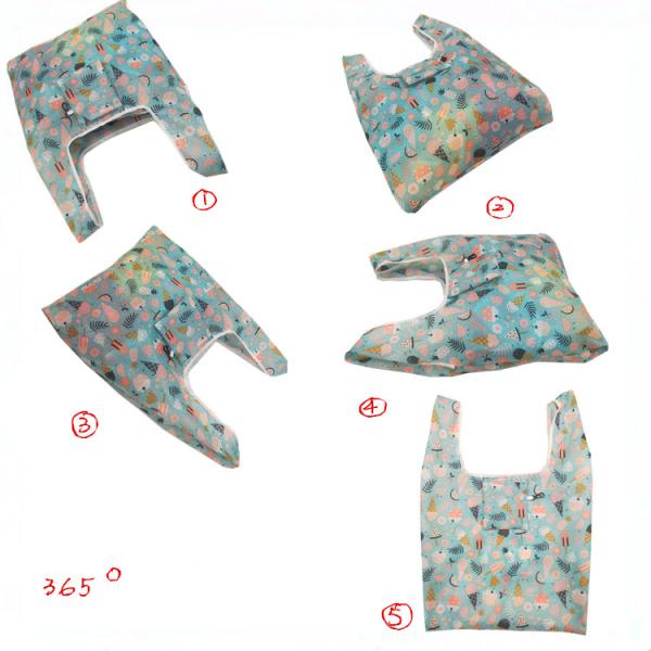 Oxford Foldable Eco Friendly Shopping Bag 36*55cm Folding Grocery Bags