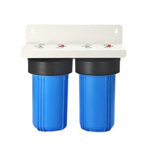 Dual Stage Big Blue Clear Jumbo Filter Housing PP Sediment CTO Carbon Pre Water