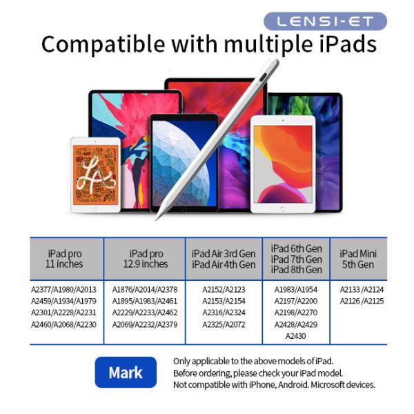 Bluetooth Electronic Stylus Pen For Apple Ipad White Active Stylus Digital Pen