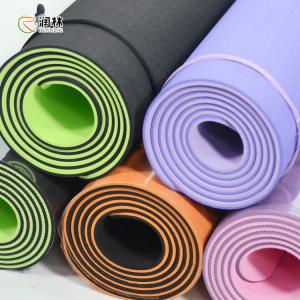 China Double layer Yoga Mat Material TPE L72 Inch For Pilates Gymnastics wholesale