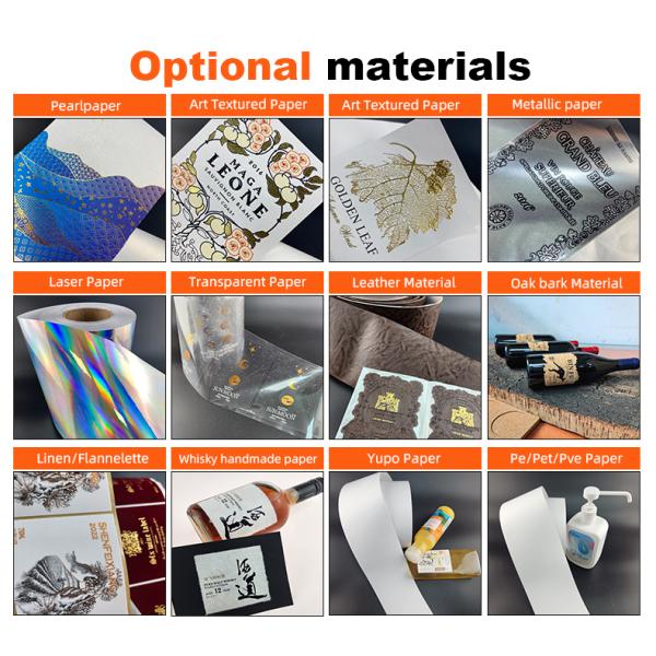 Personalized Adhesive Waterproof Gold Foil Stamping Red Wine Label Sticker for Wisky Brandy