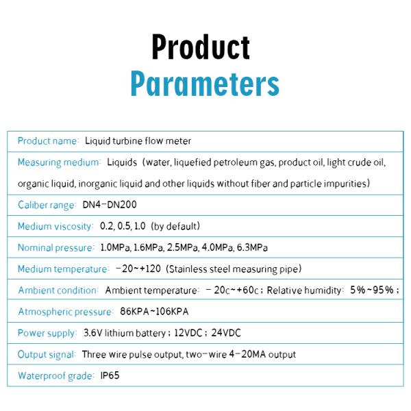 Crude Oil Flow Meter in Liter Liquid Turbine Flowmeter Supplier
