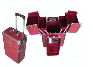 China Aluminum Cases/Aluminum Makeup Cases/Aluminum Trolley Cases/Red Trolley Makeup Cases wholesale