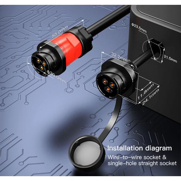 Cnlinko Connector YM-20 Electrical Ip68 3 Pin Power Male Female Panel Mount Led Waterproof Plug Connector
