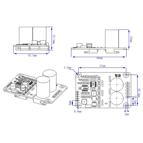 Factory Sale High Efficiency BLDC Motor Driver Board JYQD-V8.5E for 18-50VDC Sensorless Motor