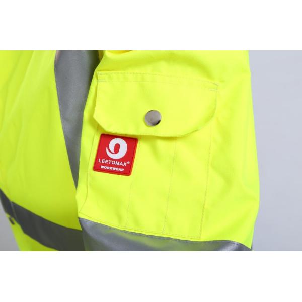 OEM Mens 7 In 1 Hi Vis Jacket , 300D Oxford Rain And Cold Weather Jacket