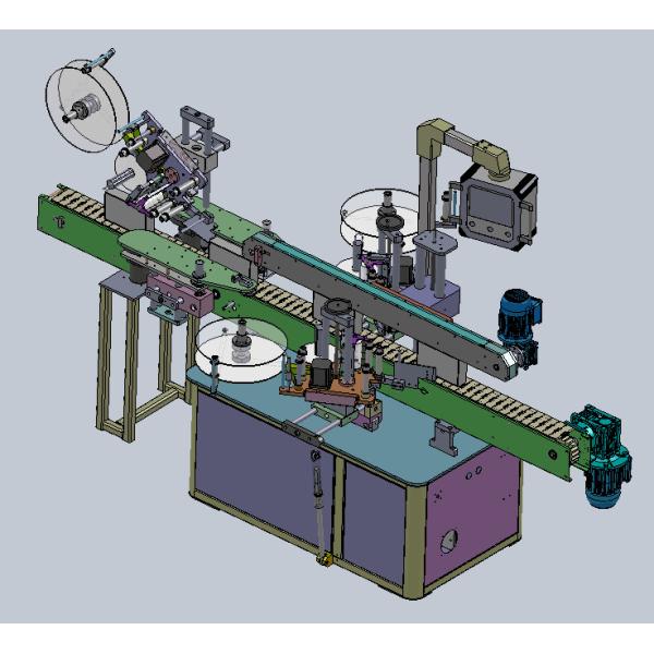 1500W Three Heads Plastic Bottle Label Pasting Machine Automatic Sticker Labelling Machine