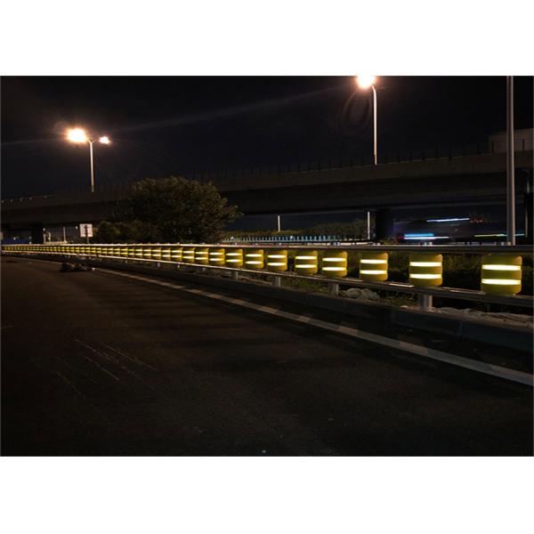 PU EVA Reflective Tape Highway Guardrail With Galvanized Highway Crash Barrier