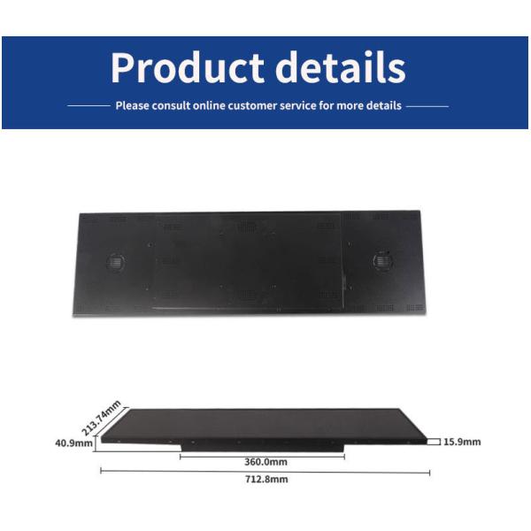 29 Inch Ultra Wide Monitor Stretched Bar LCD 1920x540 500nits With Touch For Bus Airport Display