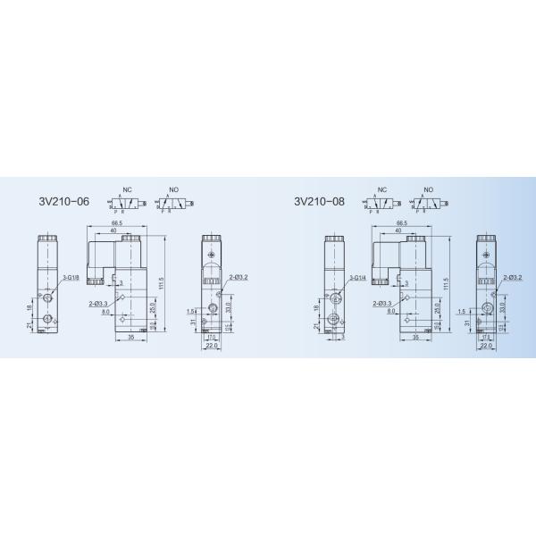 4V Series 5 / 2 Way Double Coil Solenoid Valve Normally Closed Airtac Type