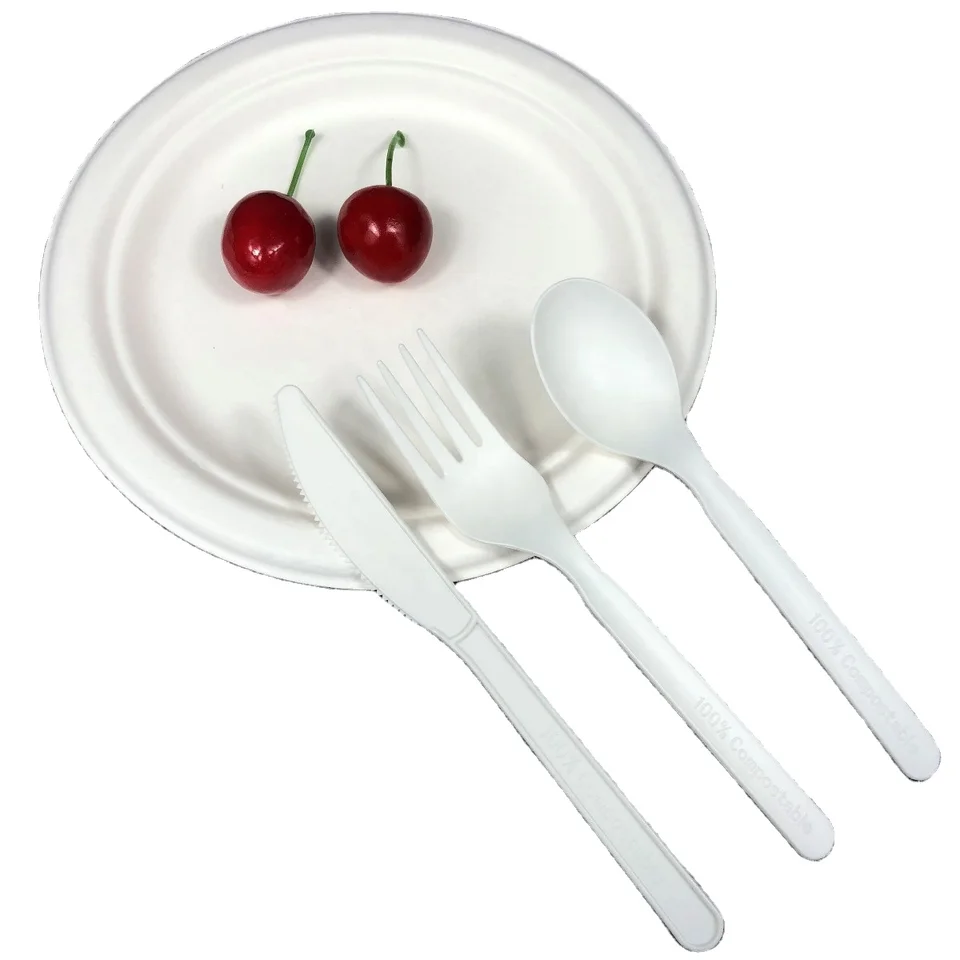 ASTM BPI Compostable Embossed Eco Friendly Biodegradable Tableware