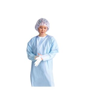 Hospital Used Cloth Isolation Gown Disposable CPE Gown With Long Sleeves