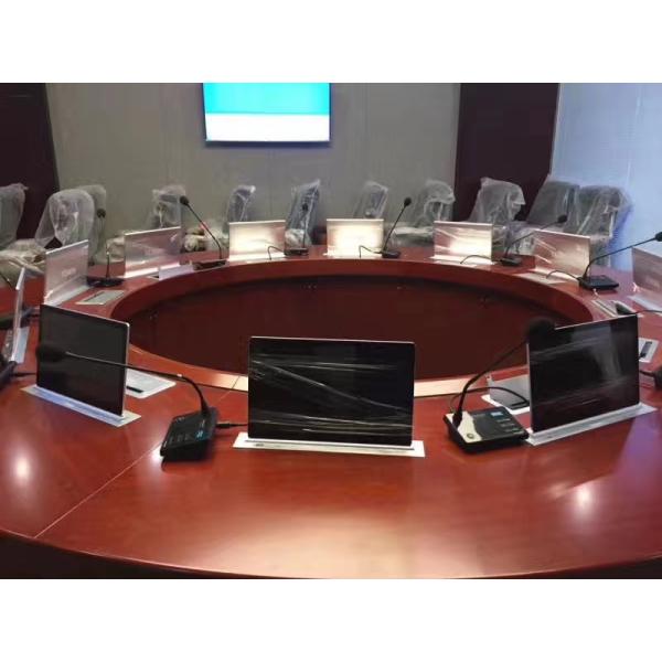 Ultrathin Electric LCD PC Monitor Lift 17.3inch Screen Conference System Pop Up TV