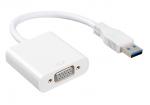 Aluminum Alloy USB 3.0 To VGA Adapter Cable Converter 1080P For PC Laptop