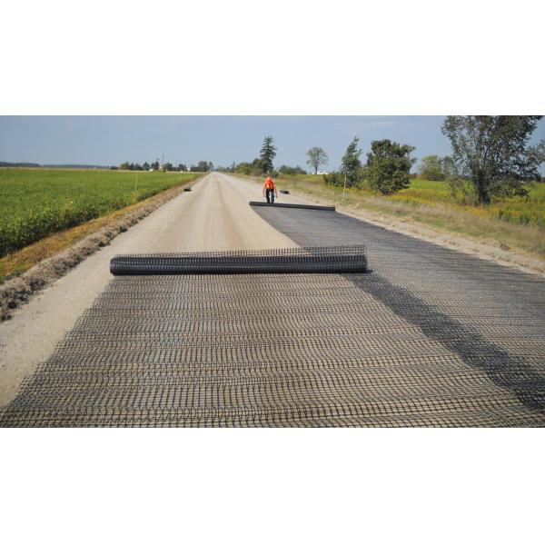 High Tensile Strength Basalt Fiber Mesh Geogrid For Asphalt Reinforcement Concrete Construction