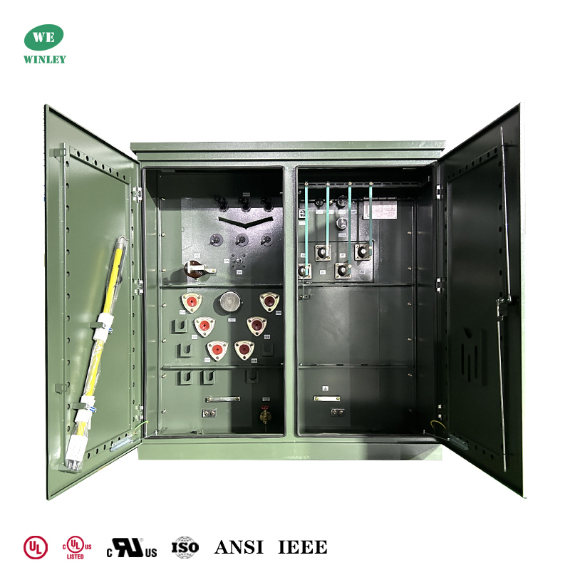 China UL listed 1500Kva Three Phase Pad Mounted Transformer Power system distribution Multi-voltage 13.8KV 13.2KV 12.47KV To 480V ASNI Standards wholesale