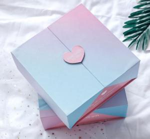 China Wedding Custom Cardboard Gift Boxes double open Pantone color ODM on sale