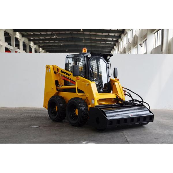 Mini Skid Steer Loader With Snow Bucket And V-blade For Snow Removal 2640x1720x2140mm