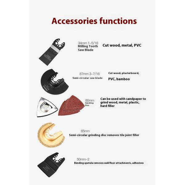 Ruishi Rechargeable Lithium Battery Oscillating Shovel Trimmer Multi-function Cutting Machine Power Tool Set