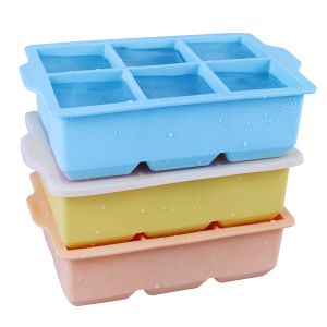 China Custom Silicone Rectangular Ice Cube Tray Folding Leak Proof wholesale