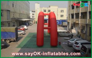 China Arch Bridge Design Red 5x3M Inflatable Arch , Oxford Cloth Inflatable Advertising Arch on sale