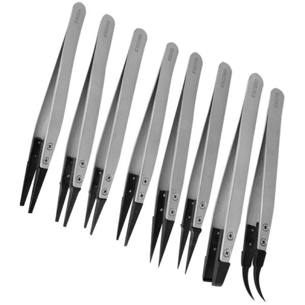 Replaceable Electrostatic Discharge Tools ESD Ceramic Tweezers For Electronic Repair