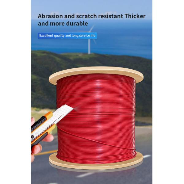 Red Indoor Flame Retardant Jacket DTS Distributed Temperature Sensing Fiber Optic Cable