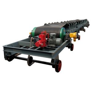 China 1000MM EP Belt Reversible Conveyor With Carbon Steel Hopper on sale