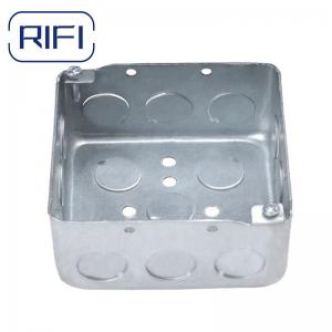 China OEM GI Electrical Box 1and 2 Gang Metal Switch Box Handy 4 Square Electrical Box on sale