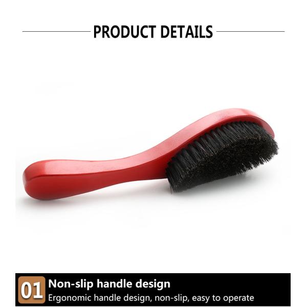 Soft Red Boar Bristle Beard Shaping 360 Wave Brush Care For Personal Care