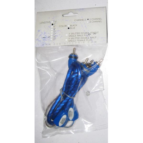 5.5mm Outer Diameter PVC Jacketed Car Audio RCA Cable 2M-2M for High End Performance