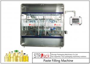 China 10 Nozzles Cooking Oil Filling Machine , Edible Vegetable Oil Bottling Equipment 0.5-5L 3000 B/H wholesale