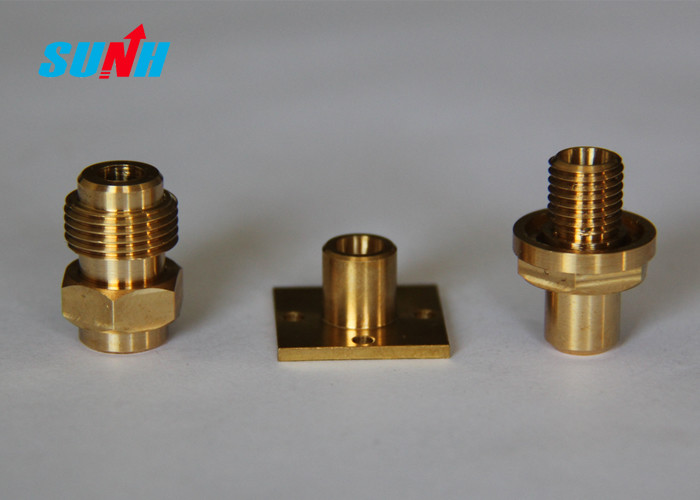 Yellow Color Cnc Machined Aluminum Part , Cnc Turning Parts High Precision