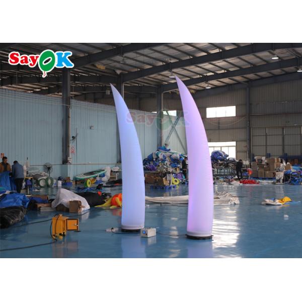 Unique Ivory LED Lighting Inflatable Pillar Lamp Wedding Decorative Lighting Tube