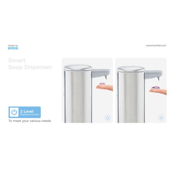 Stainless Steel Touch-Free Sensor Liquid Foam Soap Pump Dispenser Automatic Rechargeable Soap Dispenser For Bathroom