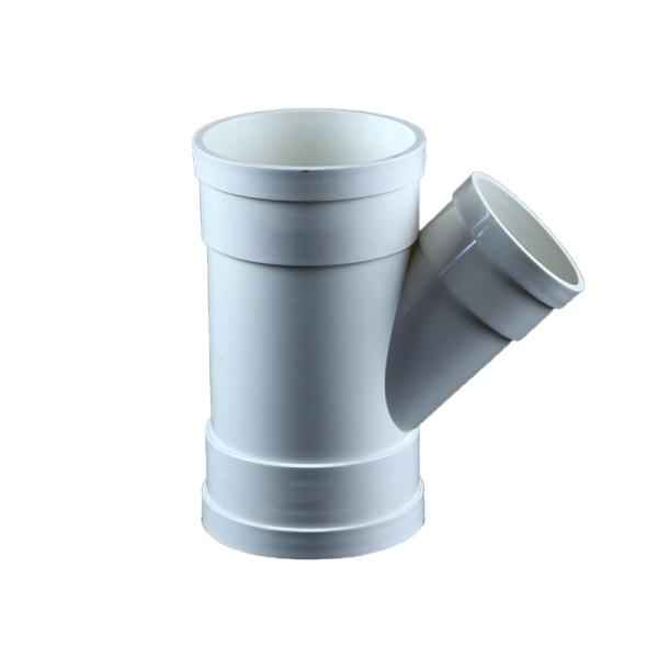 Y Tee Cross Pipe Fittings 0.2mpa For PVC Drainage Water Professional
