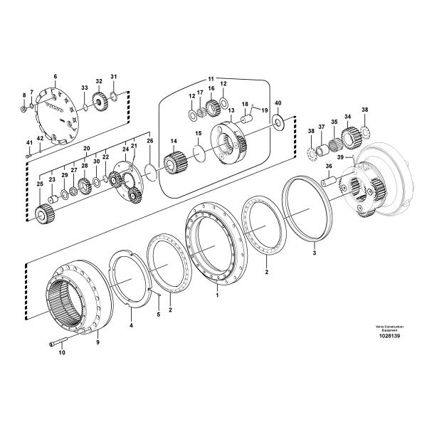 EC290 VOE14528258 VOE14551155 EC290 Travel gearbox