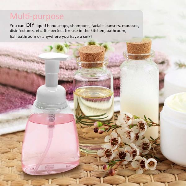 Transparent 300ml Empty Foam Pump Bottles For Shampoos Facial Cleansers