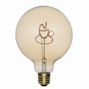 China G125 EMC E27 4W 2300K Spiral Globe LED Filament Bulb wholesale