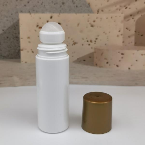 90ml Essential Oil Roll On Bottle Deodorant PE Plastic Bottle Roller Ball With Flat Top Lid
