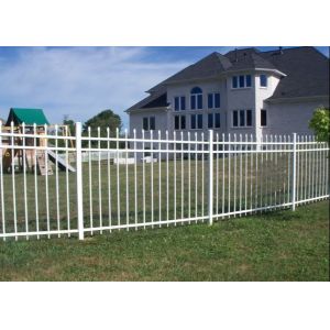 China Steel Security 6ftx8ft Residential Ornamental Fence With Polyester Coated wholesale