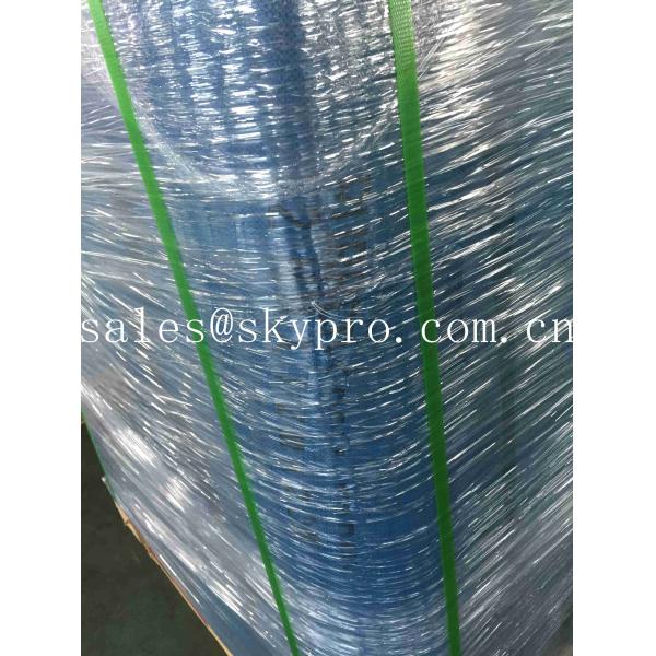 Colorful Smooth Neoprene Fabric Roll One Side Embossed With Blue Nylon Spandex Polyester